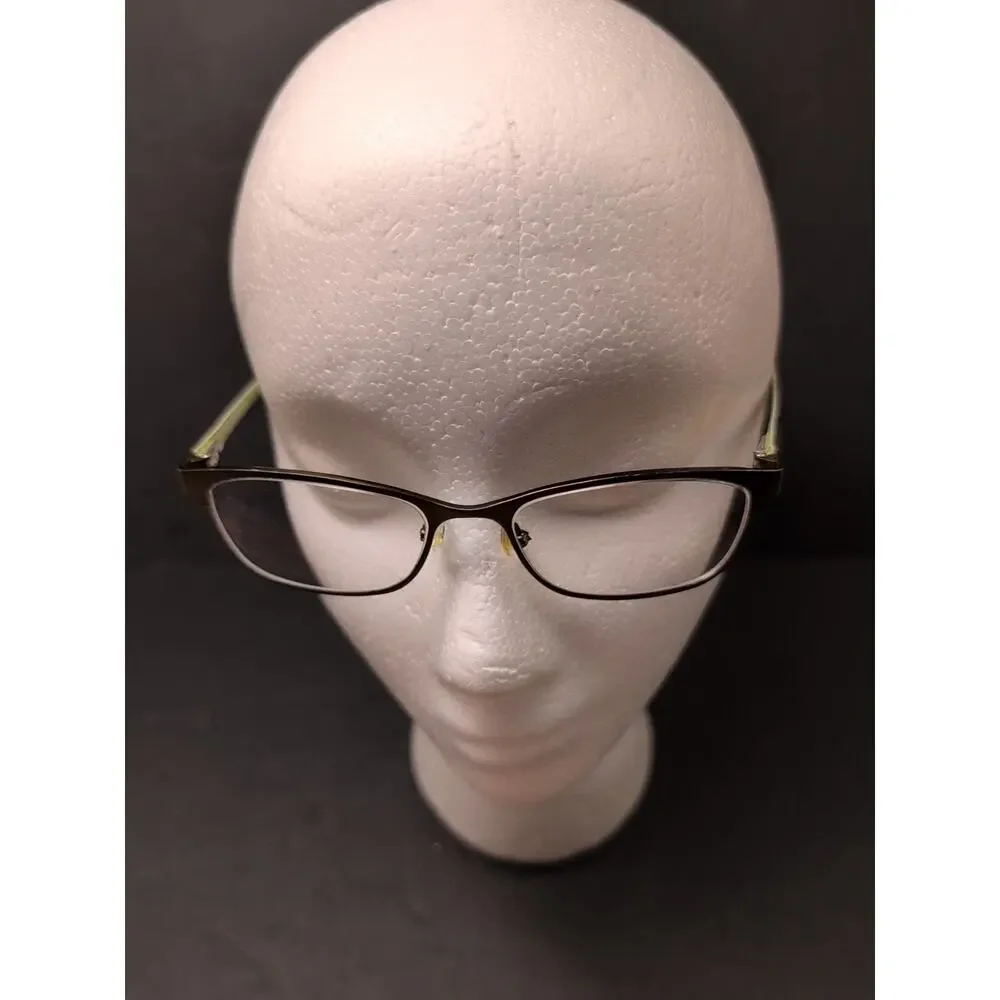 Liz Claiborne Copper Metal Oval Glasses W Tortoise Temples L425 0RH9 48 16‎ 130